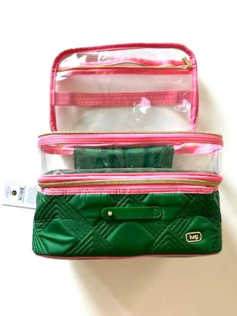 Wicked x Lug Whoosh Clearview Cosmetic Case Green/Pink